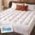 Niagara Sleep Solution Cloud-Like Queen Mattress Topper – 100% Cotton Top Mattress Pad for Back Pain Relief – Breathable & Naturally Cooling for Hot Sleepers, White