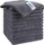 HOMEXCEL Grey Microfiber Cleaning Cloth, 12 Pack Premium Microfiber Towels for Cars, Lint Free, Scratch-Free, Highly Absorbent, Reusable Cleaning Rags for Car, Household, Kitchen, Window, 11.5″X11.5″