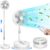 Portable Foldable Rechargeable Oscillating Fan – 8.6″ 8000mah Battery Operated USB C Small Fan with Remote Quiet Table Desk Fan Folding Standing Pedestal Fan for Bedroom Rome Office Camping Travel