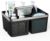 BYUNER Black Shower Caddy Portable: Plastic Bathroom Caddy Organizer with Handle and Holes, Cleaning Caddy, Hard Shower Basket Storage Tote for Toiletry, College Dorm Room Essentials for Men