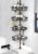 KEGII Corner Shower Caddy Tension Pole – Shower Tension Rod Organizer, Floor to Ceiling Shower Caddy 25-114.2 inch, Towel Rack Corner Waterproof, Black