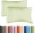 Queen Pillow Cases Set of 2 – Ultra Soft Hotel Quality Pillowcase Covers – Comfy, Cozy & Wrinkle Free – Shrinkage & Fade Resistant – Machine Washable Pillow Protectors – 2 Piece Set – Light Sage Green