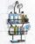 Shower Caddy Hanging – Never Rust Shower Hanging Organizer – Aluminum Over the ShowerHead Caddy with Soap Basket and 6 Hooks for Razor/Sponge (Black)