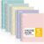 SUNEE Spiral Notebooks, 1-Subject, 5 Pack, College Ruled Paper, 8″ x 10-1/2″, 70 Sheets per Notebook,3-Hole Punched Paper, Pink,Purple, Blue, Green, Yellow Spiral Lined Notebooks for School,Work