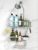 YASONIC Never-Rust Aluminum Hanging Shower Caddy – Over-the-Showerhead Organizer with 10 Hooks for Razor and Sponge – Includes Soap Basket – Silver