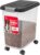 IRIS USA Airtight Dog Food Storage Container, Up to 30 lbs, Attachable Wheels, for Dog Cat Bird and other Pet Food Storage Bin, Keep Fresh, Easy Mobility, BPA Free, Black