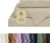Linen Home Washed Cotton Percale Queen Sheet Set, Silver, Preshrunk, 4 Pieces Sets – 1 Flat, 1 Deep Pocket Fitted Sheet & 2 Envelope Closure Pillowcases, Soft, Cool and Comfortable Bed Linen