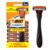 BIC Comfort 3 Men’s Refillable 3-Blade Razors with 1 Handle and 12 Cartridges, Smooth Shave Razor Set for Men