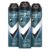 Degree Men Antiperspirant Spray Black + White 3 Count Protects from Deodorant Stains Instantly Dry Spray Deodorant 3.8 oz