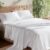 Bedsure King Size Sheet Set, Cooling Sheets, Rayon Derived from Bamboo, Deep Pocket Up to 16″, PureWoven, Breathable & Soft, Bed Sheets, Hotel Luxury Silky Bedding for Hot Sleepers, White