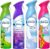 Febreze Air Freshener Odor Eliminator Spray, Assorted Scent Febreze & Bathroom Deodorizer, Original, Island Fresh, Linen Sky & Lavender, 4 Pack