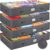 Under Bed Storage Bins – Pack Of 4 Under The Bed Storage Containers For Clothes, Blankets, Winter Clothing, & Shoes – Underbed Storage Containers With Handles, Dual Zippers, & Clear Top