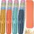 Yahenda 28 Sets Reusable Travel Utensils Set with Case Wheat Straw Cutlery Portable Spoon Knife Forks Plastic Tableware Lunch Box Accessories Bulk for Adults Travel Picnic Camping Utensils(Multicolor)