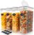 Utopia Kitchen Cereal Containers Storage Set – 4 Pack 4L(135.2 oz) Airtight Food Storage Containers with Lids, BPA-Free Cereal Dispensers for Pantry Organization and Storage (Clear)