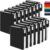feela 15 Pack Pocket Small Notebooks Bulk, Mini Cute Notepads Hardcover College Ruled Lined Journals with Pen Holder for School Business Memos, with 15 Black Pens, 3.5”x 5.5”, A6, Black