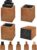 Bed Risers Heavy Duty, 5″H(Inner 4″ H), 1″ Raised Edge, Loading 2500 lbs, for King Queen Twin Full Bed Frame, 4 Pack Wooden Furniture Legs Risers for Couch Desk Table TV Cabinet, Retro Brown