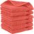 Elegant Comfort Premium Turkish Cotton 6 Pack Washcloths Set – 13 x 13 inch, Luxurious Hotel Spa Quality 100% Turkish Cotton 6PC Washcloth Set – Highly Absorbent – Soft Bathroom Towels, Coral
