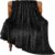 BEDELITE Fleece Blanket Black Throw Blankets for Couch & Bed, Luxury Plush Cozy Fuzzy Blanket 50×60 inches, Super Soft Warm Lightweight Throw Blanket for Travel Camping