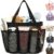Fammart Mesh Shower Caddy Portable for College Dorm Room Essentials, Odorless Polyester Large Shower Tote Bag with Dual Handles, 8-Pocket Quick-Dry Toiletry Organizer for Travel, Beach, Camping, Gym