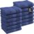 LANE LINEN Cotton Washcloths – Pack of 12, (13″x13″) – Wash Cloth Set for Bathroom – Durable Reinforced Stitching, Quick Dry, Softer & Highly Absorbent – Wash Cloths for Your face – Navy Blue