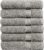 Pleasant Home Bath Towels Set of 6 (24” x 50”) 100% Cotton, 515 GSM | Lightweight, Soft & Highly Absorbent Luxury Towels for Bathroom | for Gym, Pool & Spa | 6 Pack, Gray