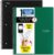 Five Star Spiral Notebook + Study App, 2 Pack, 1-Subject, College Ruled Paper, Fights Ink Bleed, Water Resistant Cover, 8-1/2″ x 11″, 100 Sheets, Black, Green (820187)