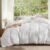 Bedsure Boho Duvet Cover Queen Size – White Breathable & Soft Boho Bedding, Machine Washable Comforter Cover for All Seasons, Includes 1 Duvet Cover 90″x90″ with 2 Pillow Shams & Zipper Closure