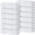 White Classic Luxury Cotton Washcloths 13×13 Inch – 650 GSM Turkish Cotton | Hotel, Spa, Bathroom Face Towel | 12 Pack