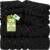 Utopia Towels 8 Piece Luxury Towel Set, 2 Bath, 2 Hand, and 4 Wash Cloths, 600 GSM Ring Spun Cotton, Highly Absorbent Viscose Stripe Towels, Ideal for Everyday use, Black